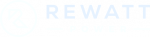 Rewatt Power logo in white.